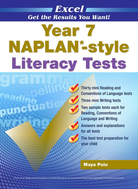 Excel - Year 7 NAPLAN*-style Literacy Tests - The Leafwhite Group